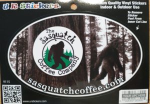 sasquatch coffee sticker