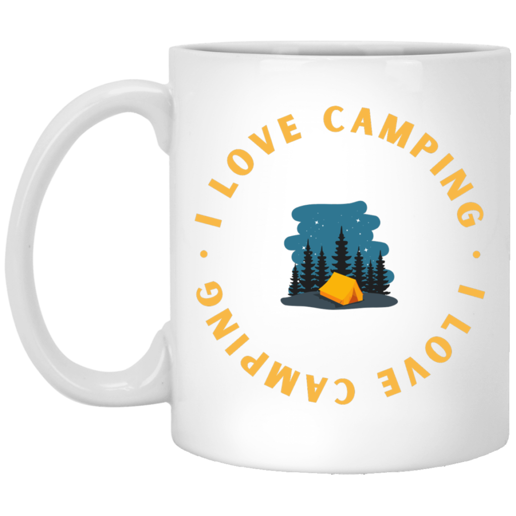 I Love Camping Coffee Mug The Sasquatch Coffee Company