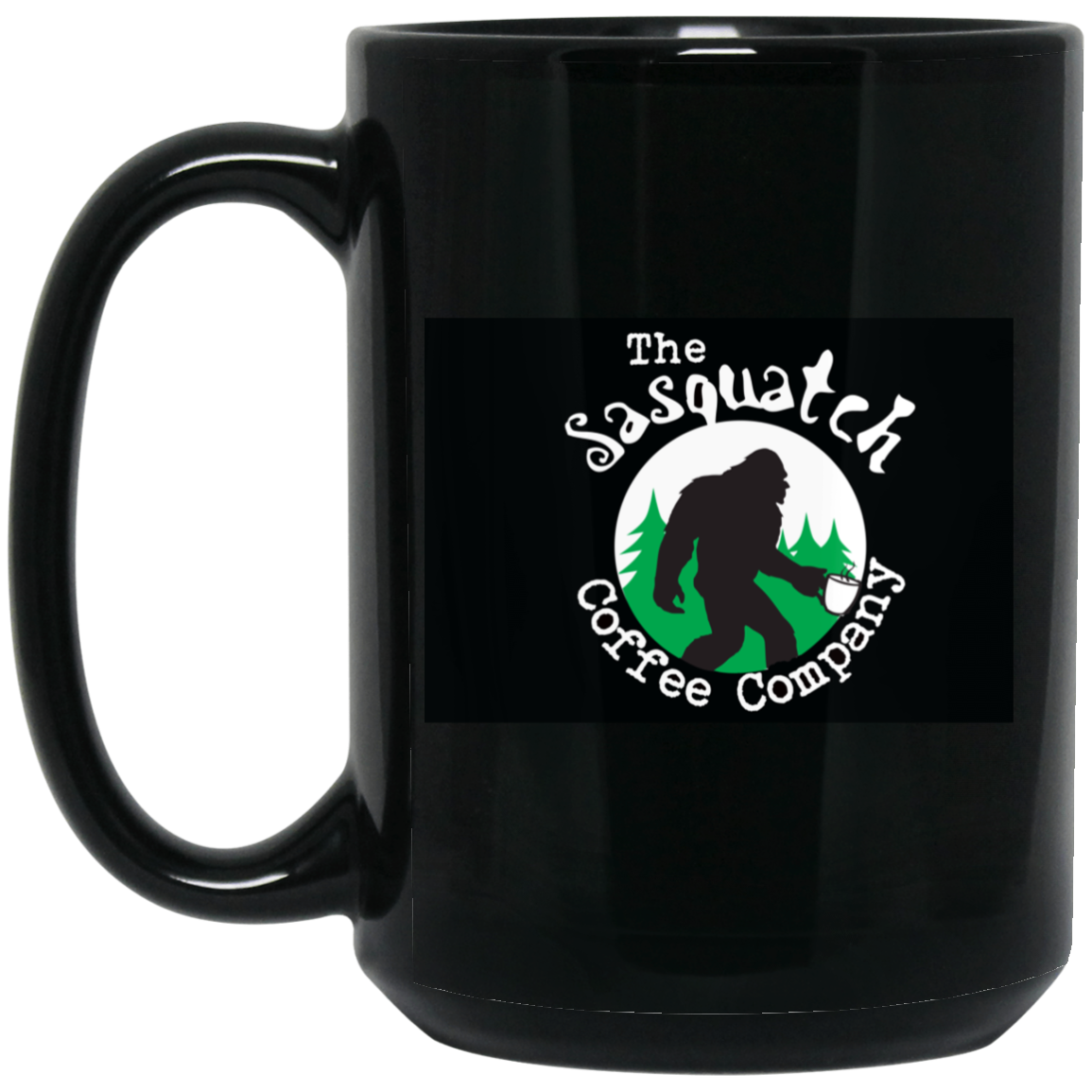 Sasquatch Coffee 15 oz. Black Mug - The Sasquatch Coffee Company