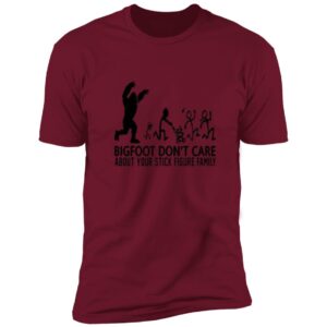 Bigfoot Chasing Stick People T-shirt