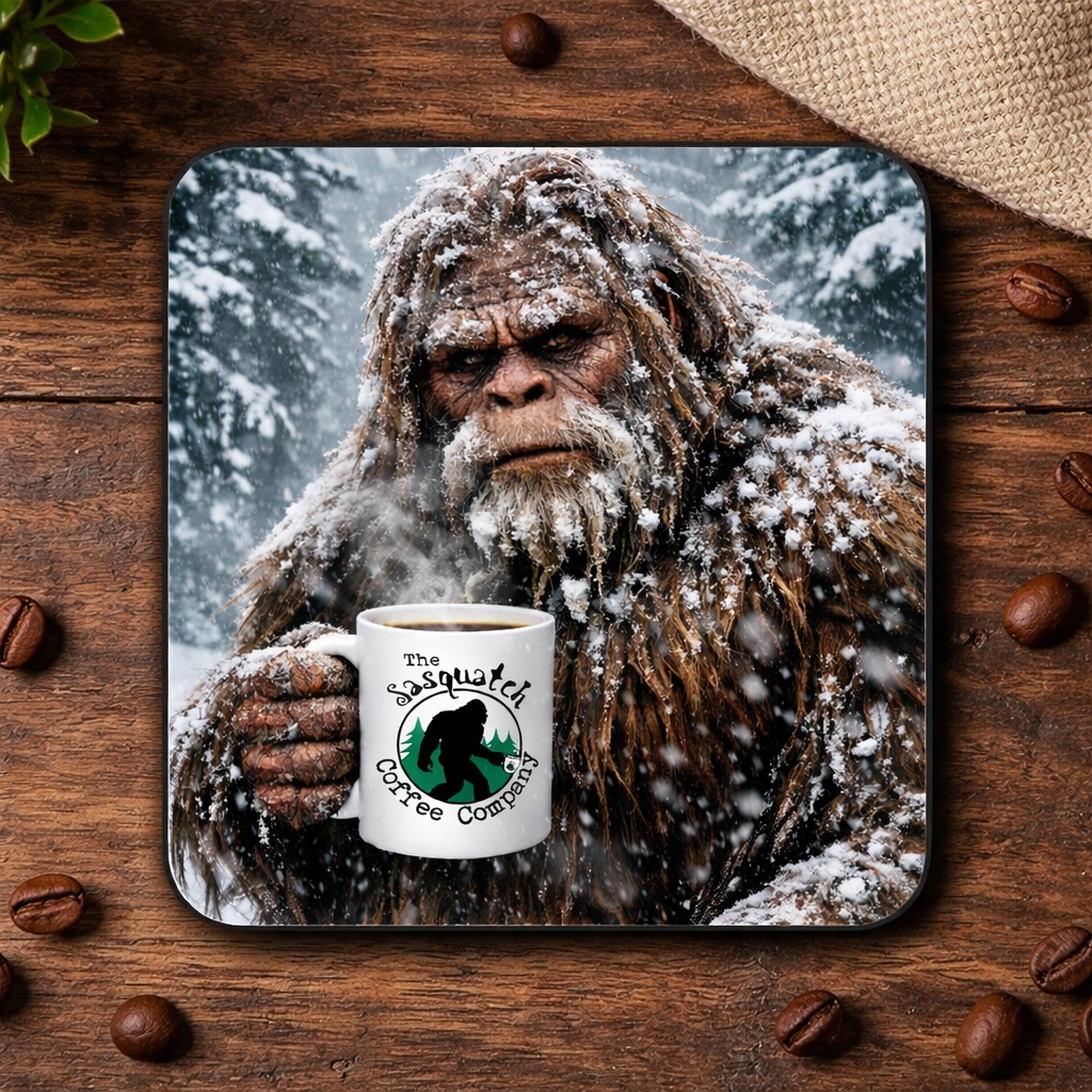 Sasquatch Coffee Coaster
